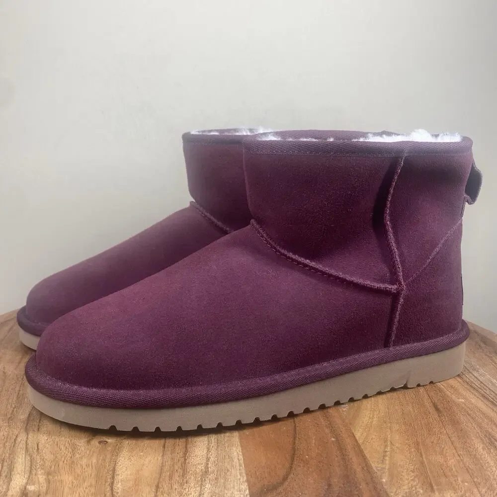 Koolaburra By UGG Womens Cherry Red Size 8 Mini Sheepskin Winter Booties